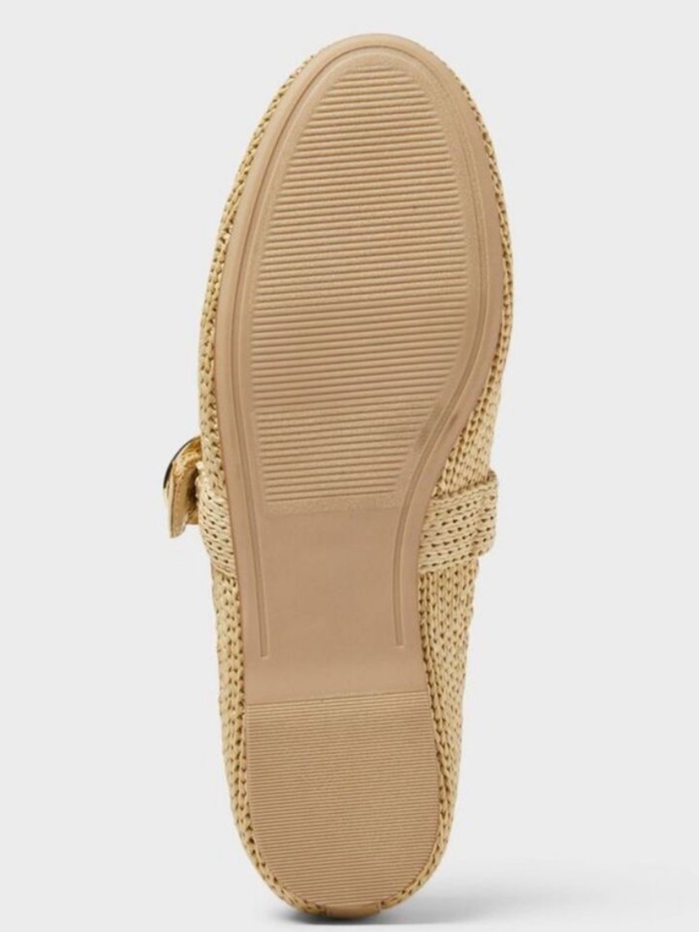 NWT Women's Sia Knit Woven Mary Jane Flats Universal Thread Beige khaki tan 6 - Picture 4 of 6